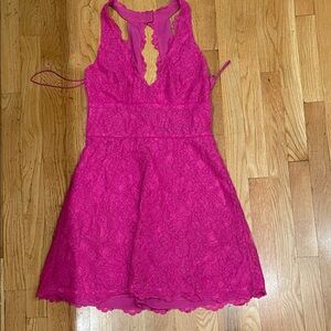 Nicole Miller Pink Lace Dress